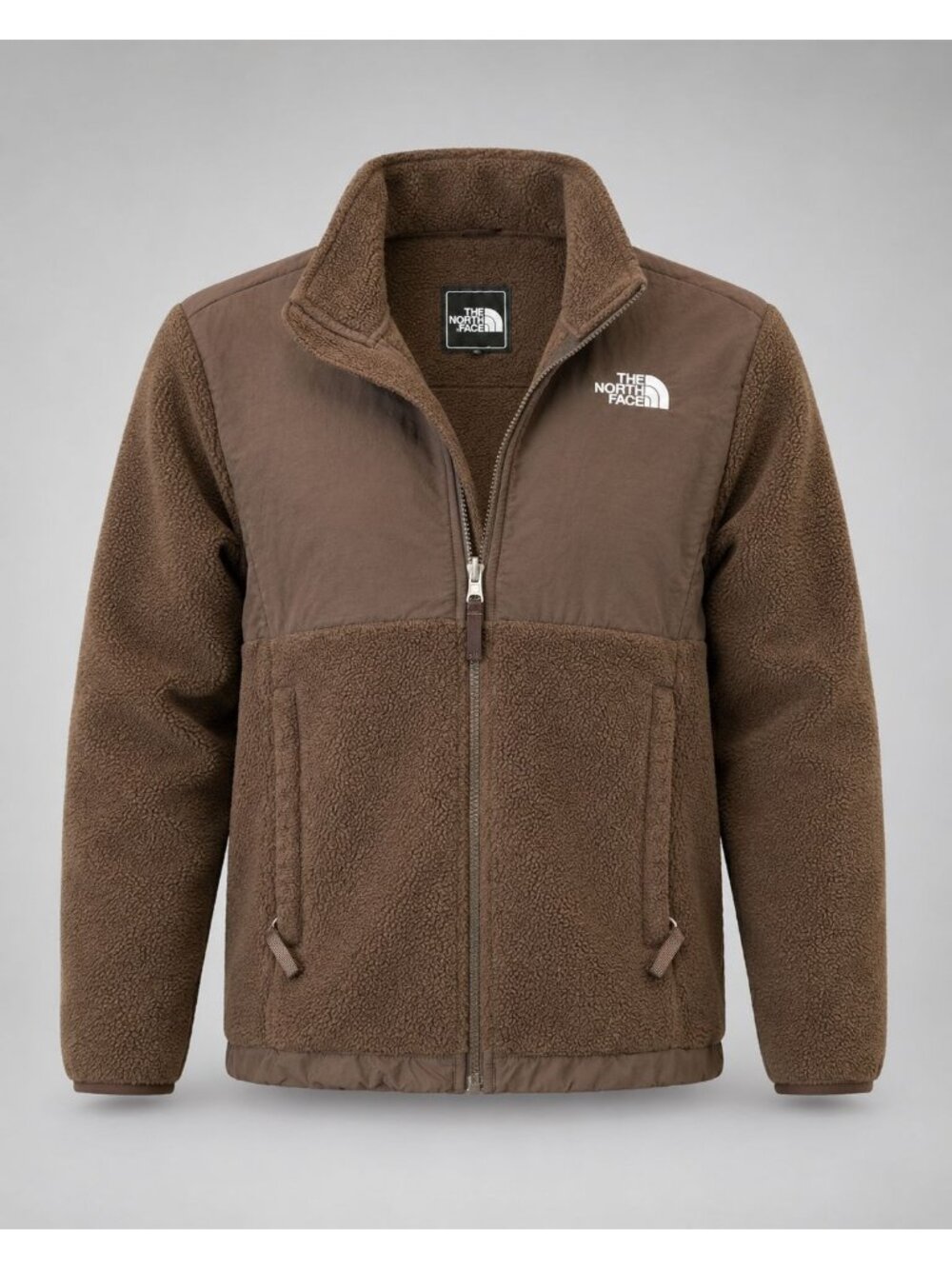 The North Face Denali Girls Medium Jacket Brown Polartec Fleece Full-Zip